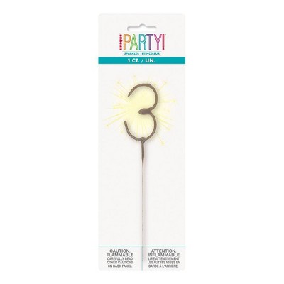 Holiday Candle Set - Number 3 Sparkler Flame Candle by