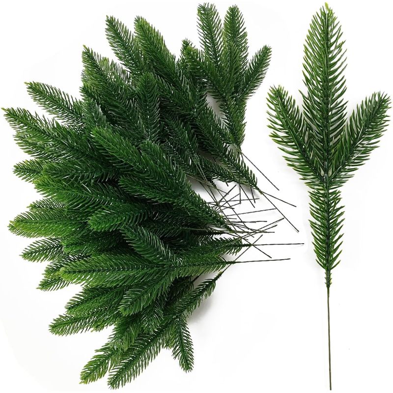 Artificial Pine Branches, Fake - Christmas Wreath Fake ulasan dan harga