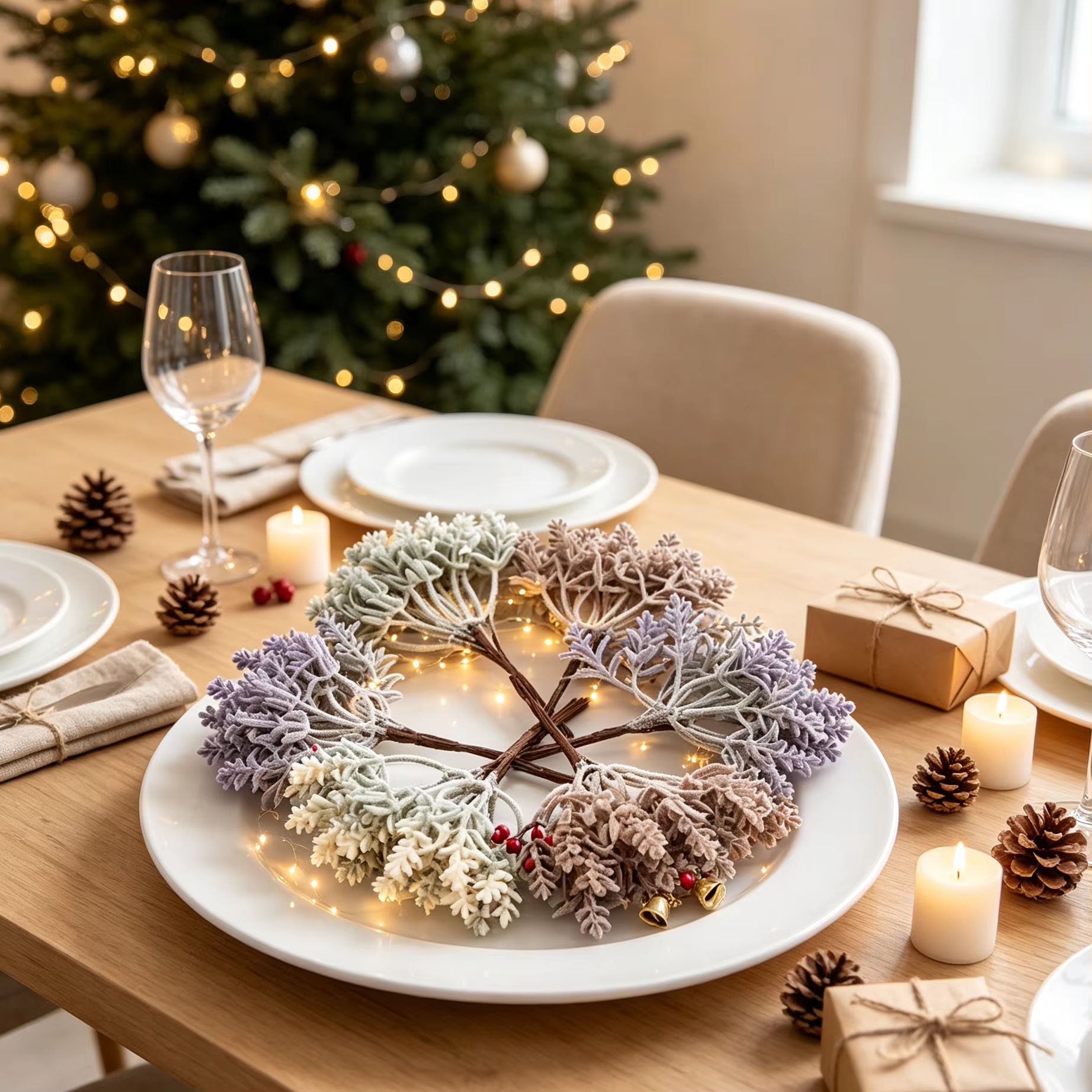 1/5PCS Artificial Plastic Flow - Christmas Wreath Fake ulasan dan harga