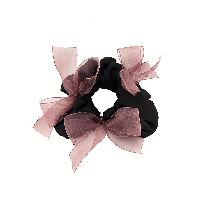 Organza woven bow satin scrunc - Ribbon Bow Gift ulasan dan harga