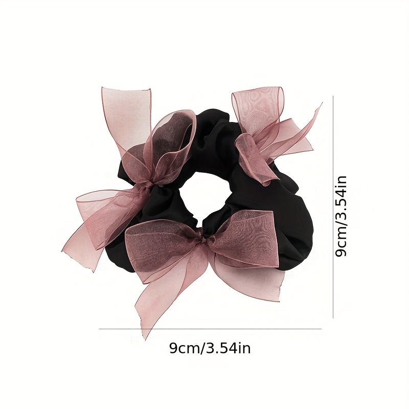 Organza woven bow satin scrunc - Ribbon Bow Gift ulasan dan harga