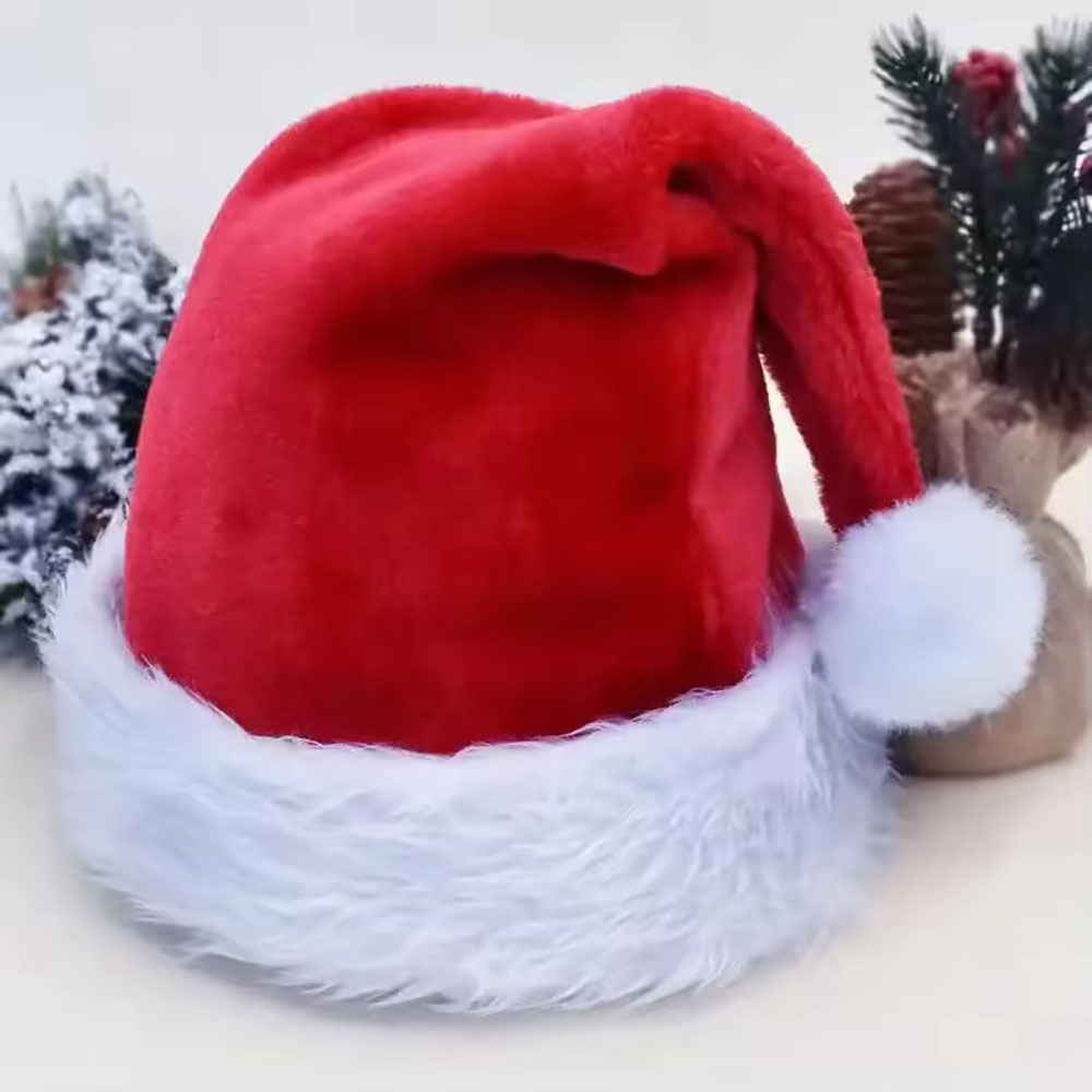 New Christmas Hat Adults Child - Santa Hat Plush ulasan dan harga