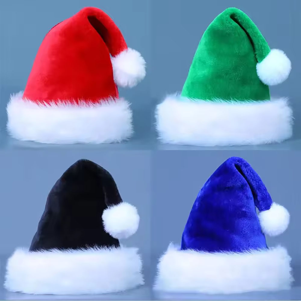 New Christmas Hat Adults Child - Santa Hat Plush ulasan dan harga
