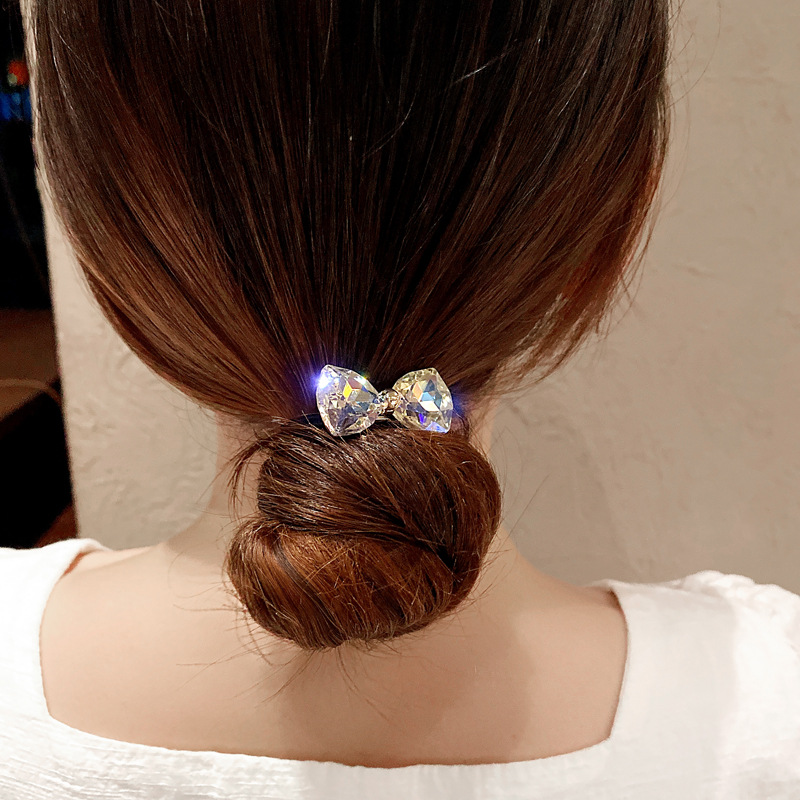 Rhinestone Bow Hair Ropes Set  - Ribbon Bow Gift ulasan dan harga