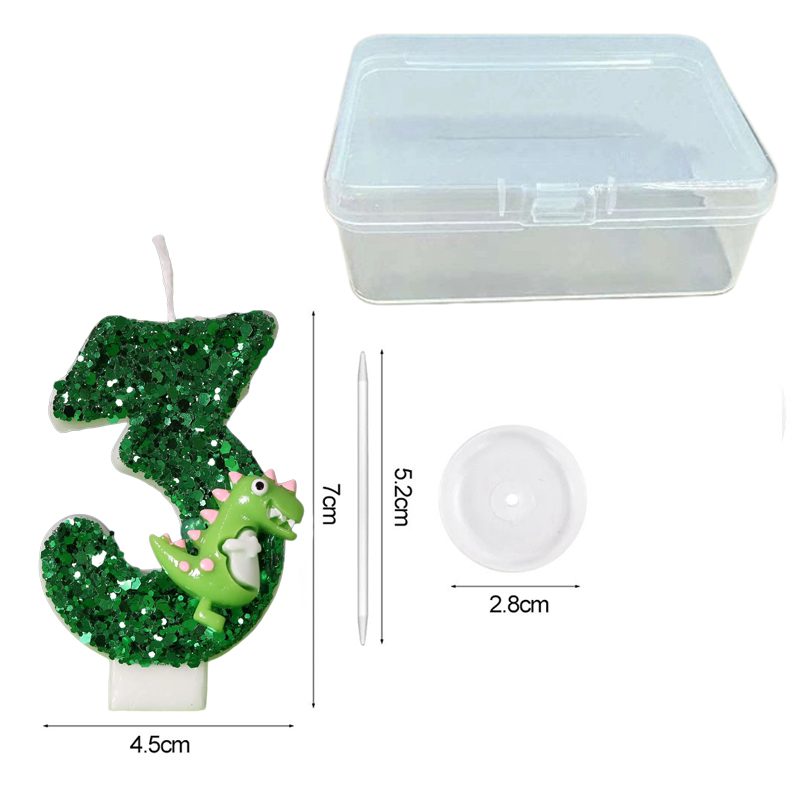 Cartoon Dinosaur Digital Birth - Holiday Candle Set ulasan dan harga