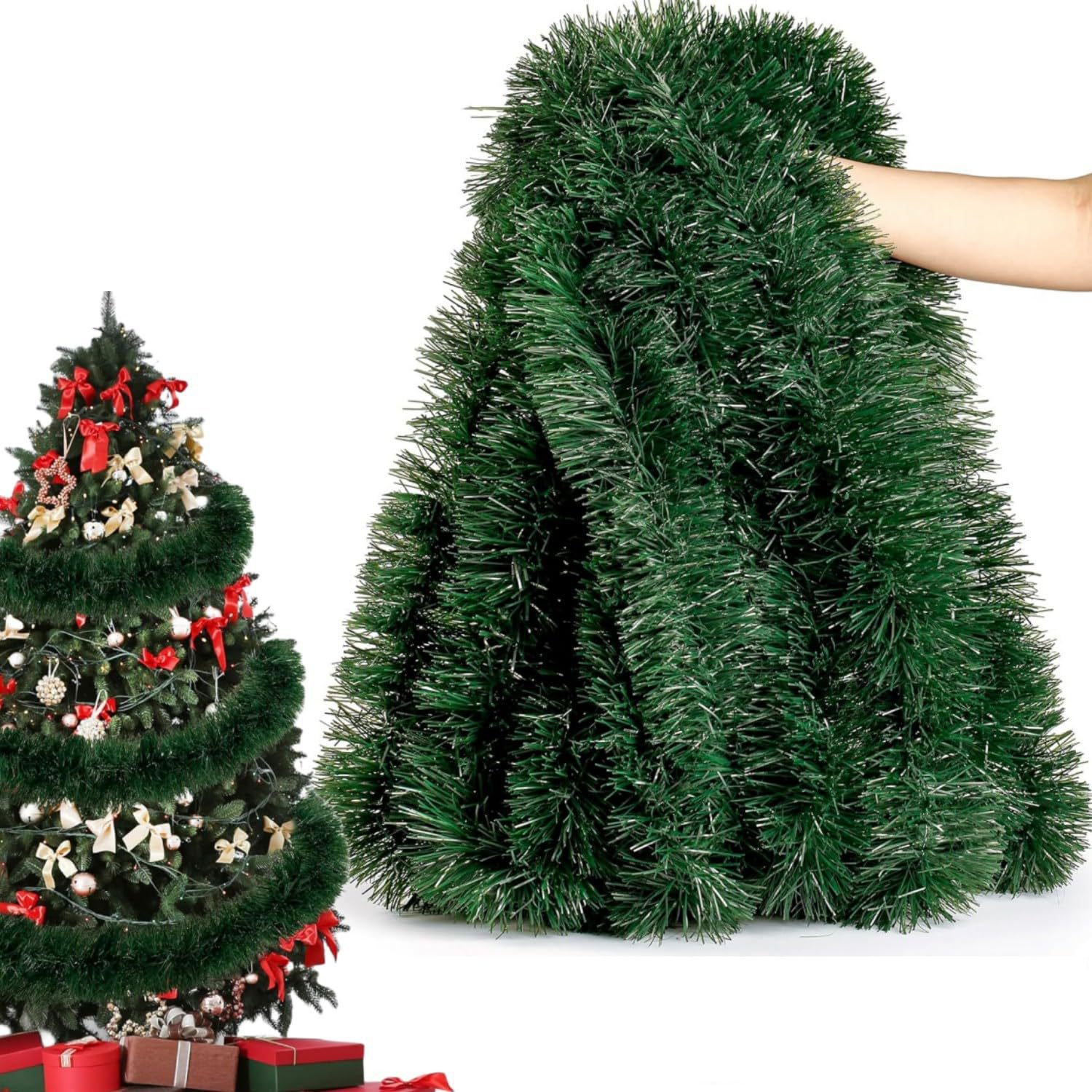 6/14M Christmas Tinsel Garland - Tinsel Garland Decoration ulasan dan harga