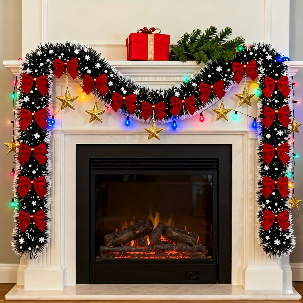Artificial Christmas Garland X - Tinsel Garland Decoration ulasan dan harga