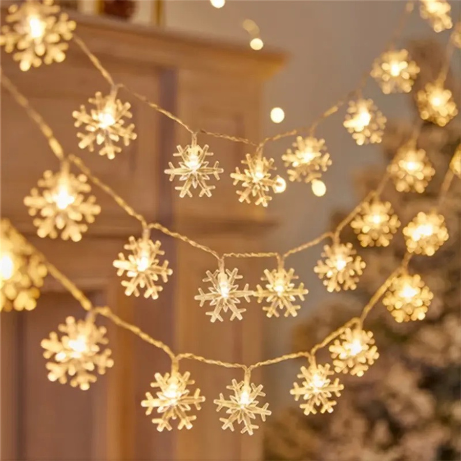 10/20/40 LED Snowflake String  - Led Fairy String Lights ulasan dan harga