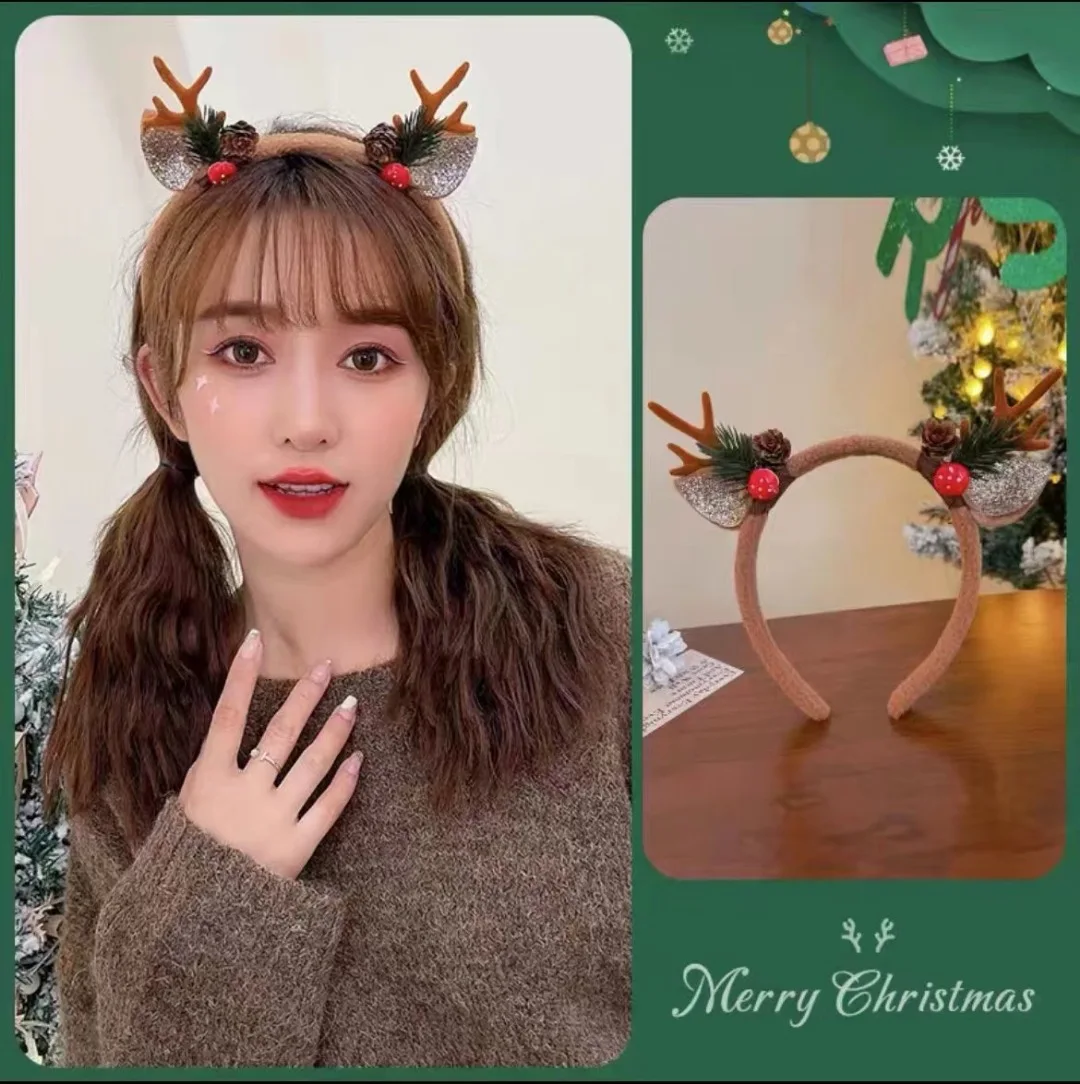Christmas Headband Reindeer An - Reindeer Antlers Headband ulasan dan harga
