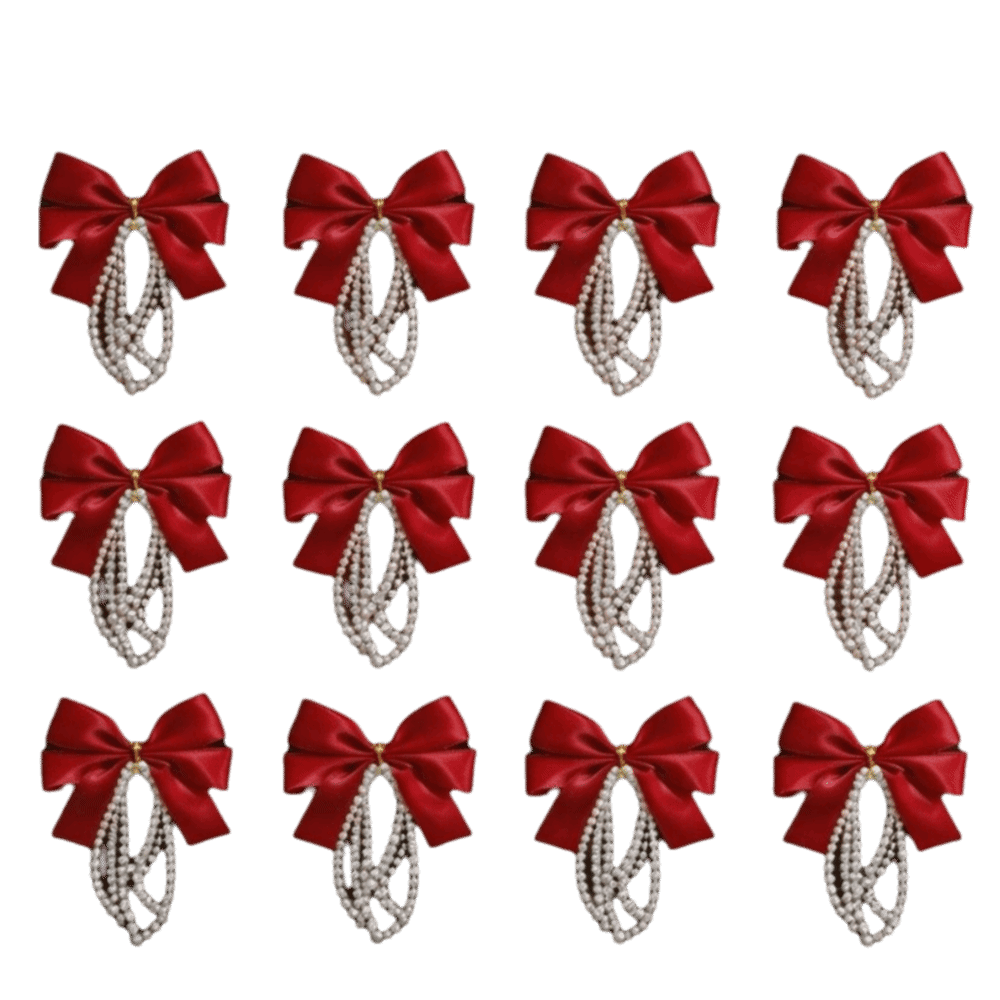 12pcs Set Christmas Tree Bows  - Gift Box Wrap Set ulasan dan harga