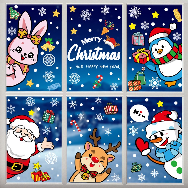 2025 Christmas Decorative Glas - Snowflake Window Decal ulasan dan harga